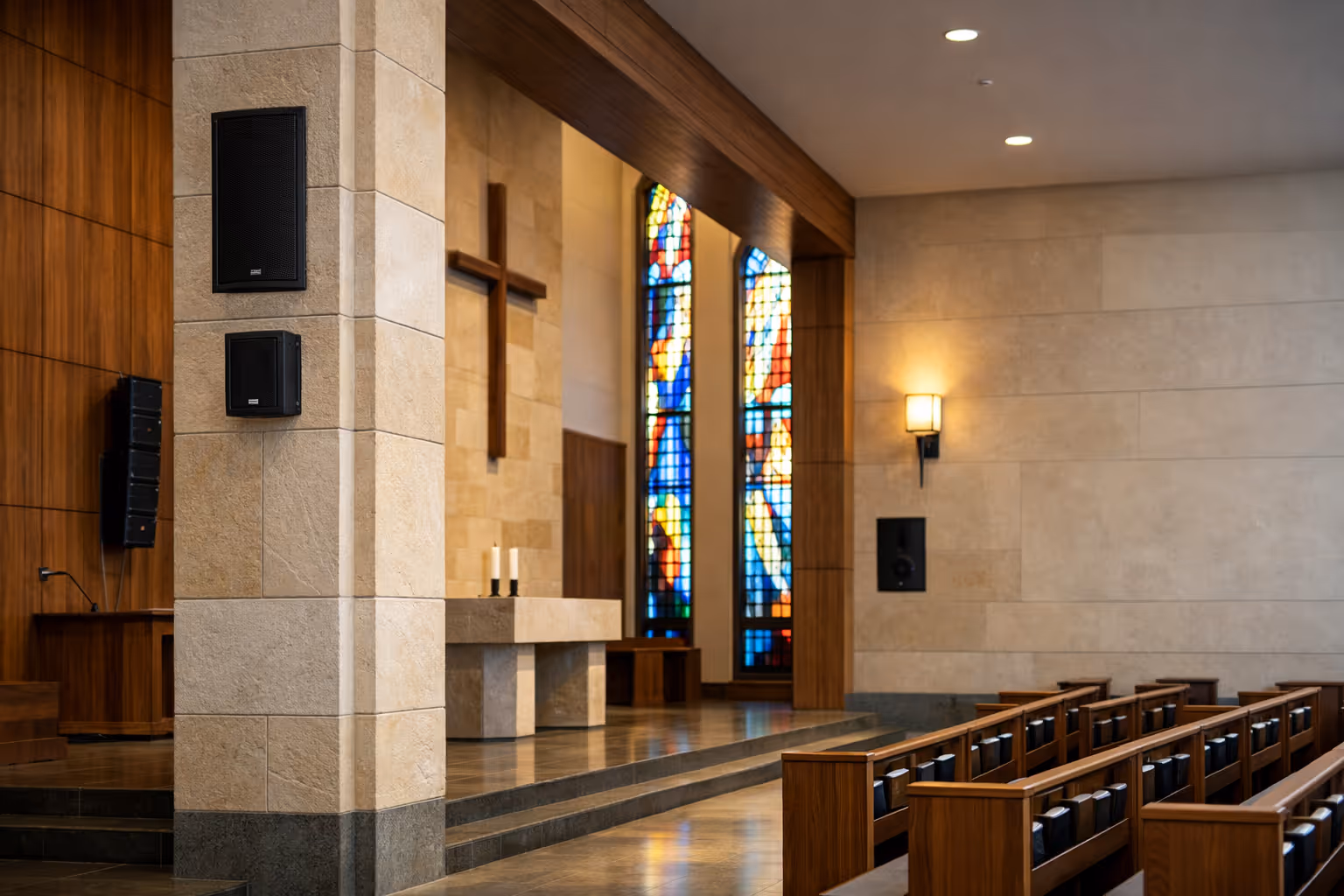 Sound system installation speakers and audio equipment