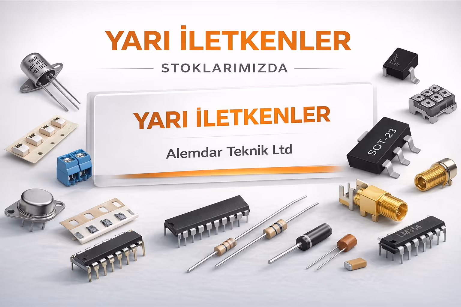 Alemdar Teknik product range for solar, electronics, and sound systems